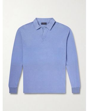 Sease Supima Cotton-Jersey Polo Shirt - Blu