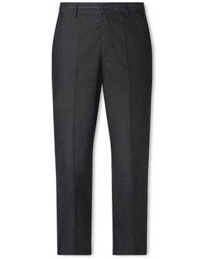 Folk Slim-fit Cotton-blend Pants - Blue