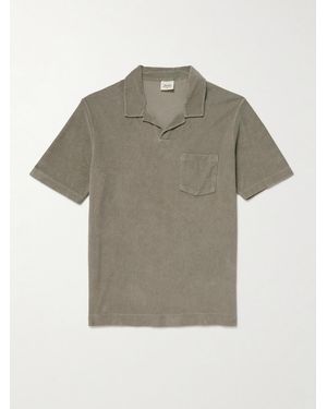 Hartford Cotton-Terry Polo Shirt - Grey