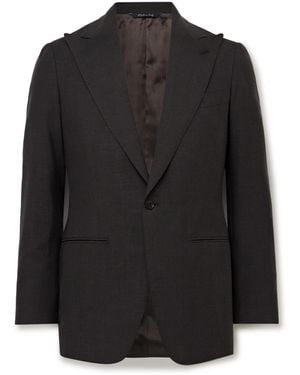 Saman Amel Wool-Blend Suit Jacket - Black