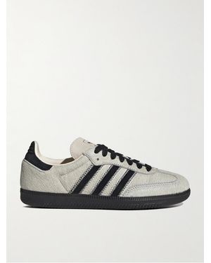 adidas Originals Samba Og Suede-Trimmed Calf Hair Trainers - Natural