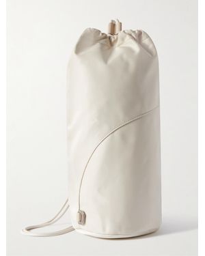 Eera Rocket Big Leather-trimmed Shell Backpack - White