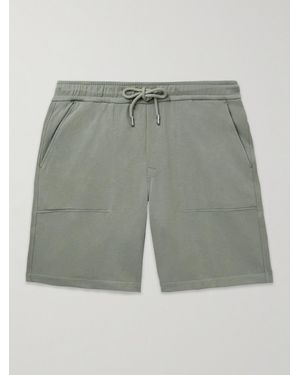 MR P. Straight-Leg Cotton-Jersey Drawstring Shorts - Grey
