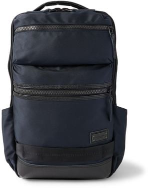 master-piece Rise Ver.2 Leather-Trimmed Mastertex-09 Backpack - Black