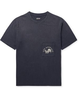 Kapital Life Kapriccio Printed Cotton-Jersey T-Shirt - Blue