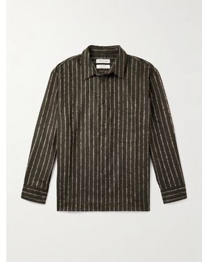 A Kind Of Guise Gusto Striped Virgin Wool-Blend Shirt - Grey