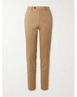 Incotex Slim-Fit Cotton-Blend Gabardine Trousers - Natural