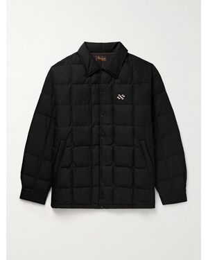 Visvim Coach Appliquéd Quilted Wool And Silk-Blend Twill Down Jacket - Black