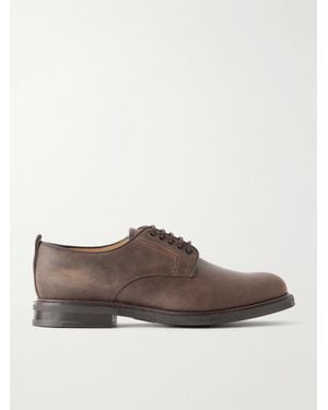 Church's Pentire Waxed-suede Derby Shoes - Brown