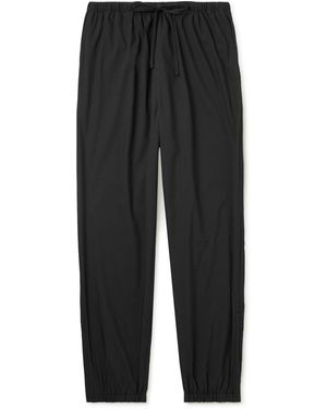 Kaptain Sunshine Tapered Cotton-blend Drawstring Pants - Black