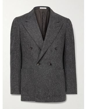 Umit Benan Double-Breasted Wool And Cashmere-Blend Blazer - Black