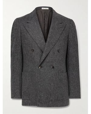 Umit Benan Double-Breasted Wool And Cashmere-Blend Blazer - Black