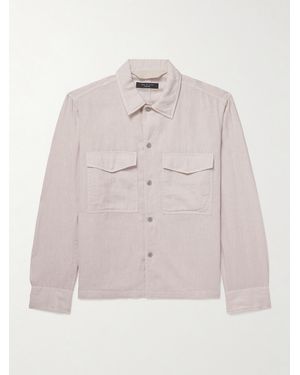 Rag & Bone Angus Linen Shirt Jacket - Pink
