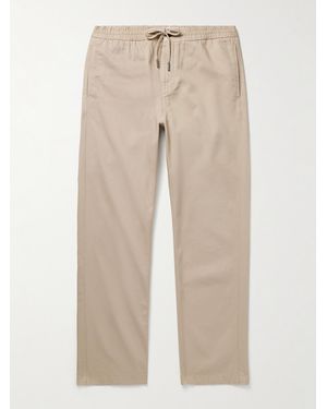 MR P. Edward Straight-Leg Organic Cotton-Twill Drawstring Trousers - Natural