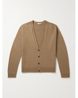 The Row Sheldon Llama Wool-blend Cardigan - Natural