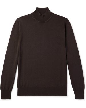MR P. Merino Wool Mock-Neck Sweater - Black