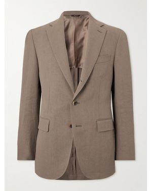 Loro Piana Torino Linen Blazer - Brown