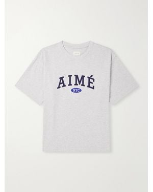 Aimé Leon Dore Logo-Print Cotton-Jersey T-Shirt - White