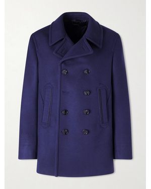 Tom Ford Double-breasted Wool Coat - Blue