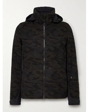 Kjus Loro Piana Glacier Pro Printed Storm System® Wool-twill Hooded Down Ski Jacket - Black