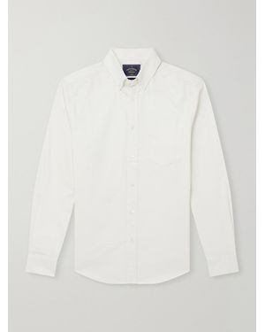 Portuguese Flannel Montebelo Button-down Collar Cotton-poplin Shirt - White