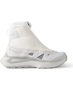 Salomon 11 By Boris Bidjan Saberi 11s Footwear A.b.2. Gtx Gore-tex Tech-jersey, Ripstop And Faux Leather High-top Sneakers - White