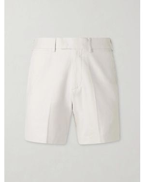 Tom Ford Straight-leg Brushed Cotton-drill Shorts - White