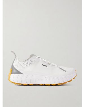 Norda 001A Rubber-Trimmed Dyneema Running Trainers - White