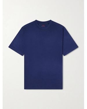 Sease Runner Logo-print Merino Wool T-shirt - Blue