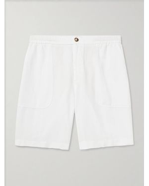 Altea Straight-Leg Lyocell And Linen-Blend Twill Bermuda Shorts - White