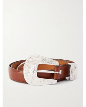 Needles Papillon 2.5cm Leather Belt - Braun