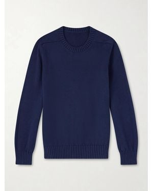 Anderson & Sheppard Cotton Sweater - Blau