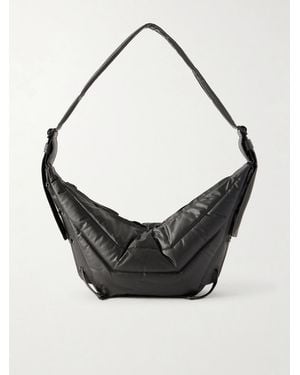 Lemaire Soft Game Small Coated-Cotton Messenger Bag - Black