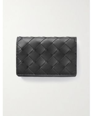 Bottega Veneta Intrecciato Leather Bifold Cardholder - Grey