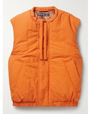 Acne Studios Osal Padded Nylon And Lyocell-blend Gilet - Orange