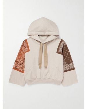 Kapital Bandana-print Cotton-jersey Hoodie - Natural