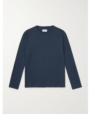 MR P. Cotton-jersey T-shirt - Blue