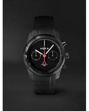 Aera C-1 Chrono Automatic Chronograph 42Mm Stainless Steel And Scuba Watch, Ref. No. C-1 Shadow - Black