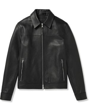 MR P. Full-Grain Leather Coach Jacket - Black