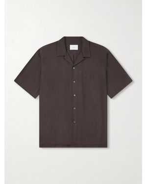 Ssstein Convertible-Collar Oversized Twill Shirt - Grey