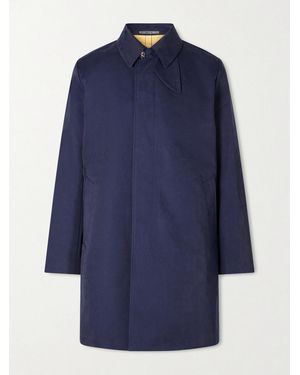 Paul Smith Cotton-blend Gabardine Coat - Blue