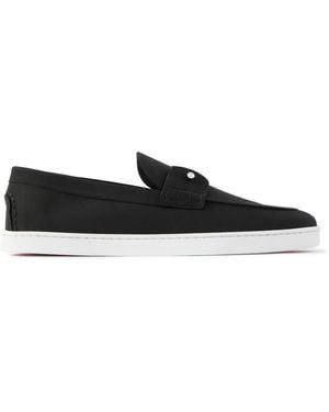Christian Louboutin Chambeliboat Nubuck Loafers - Black