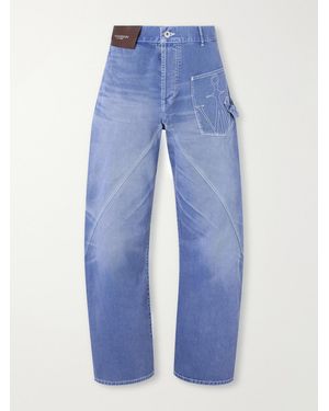 JW Anderson Embroidered Wide-Leg Jeans - Blue