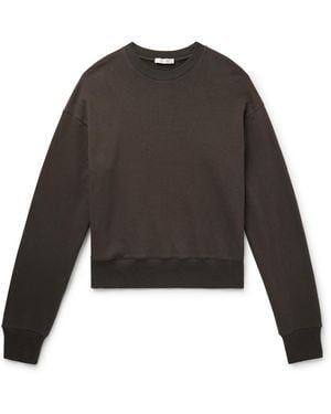 The Row Saston Cotton And Cashmere-Blend Jersey Sweatshirt - Black