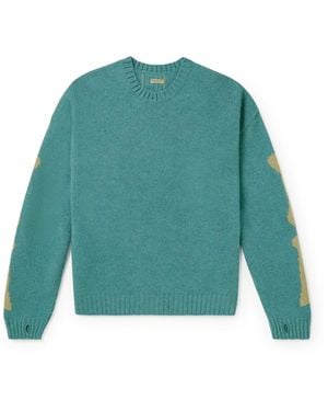 Kapital Intarsia Wool Sweater - Green