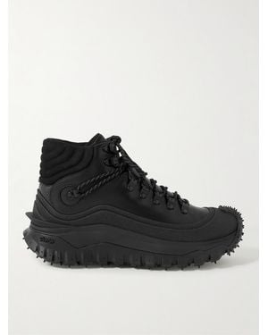 Moncler Traingrip Gtx Outdoor Leather High-top Trainers - Black