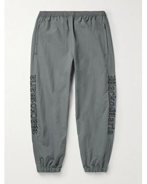 Wacko Maria Logo-Embroidered Nylon Track Trousers - Grey