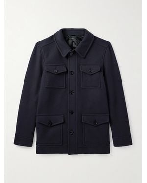Tom Ford Virgin Wool Overshirt - Blue