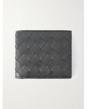 Bottega Veneta Intrecciato Leather Billfold Wallet - Grey