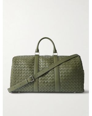 Bottega Veneta Intrecciato Leather Weekend Bag - Green